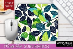 Eucalyptus Leaves Mouse Pad Sublimation - Botanical Mousepad Product Image 1