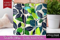Eucalyptus Leaves Tumbler Wrap - Botanical Tumbler PNG Product Image 1