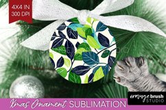 Eucalyptus Leaves Ornament PNG - Botanical PNG Sublimation Product Image 1
