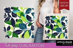 Eucalyptus Leaves Tote Bag - Botanical Tote Bag PNG Product Image 1