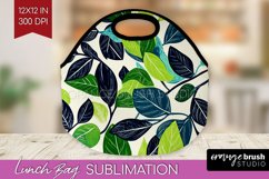 Eucalyptus Leaves Lunch Bag - Botanical Lunch Bug PNG Product Image 1