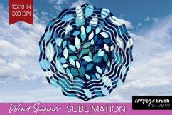 Eucalyptus Leaves Wind Spinner Sublimation PNG - Bonanical Product Image 1
