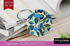 Eucalyptus Leaves Keychain PNG - Bonanical Keychain Product Image 1