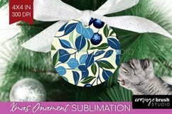 Eucalyptus Leaves Ornament PNG - Botanical PNG Sublimation Product Image 1
