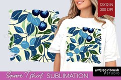Eucalyptus Leaves Square Tshirt Background - Botanical PNG Product Image 1