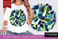 Eucalyptus Leaves Round Tshirt Background - Botanical PNG Product Image 1
