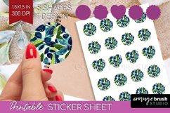 Eucalyptus Leaves Round Sticker - Bonanical Printable Sheet Product Image 1