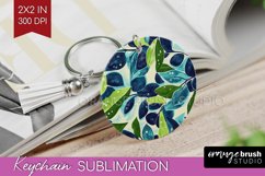 Eucalyptus Leaves Keychain PNG - Bonanical Keychain Product Image 1