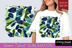 Eucalyptus Leaves Square Tshirt Background - Botanical PNG Product Image 1