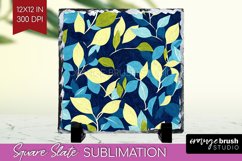 Eucalyptus Leaves Slate PNG - Botanical Square Slate Product Image 1