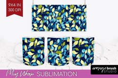 Eucalyptus Leaves Mug Wrap - Botanical Mug PNG Sublimation Product Image 1