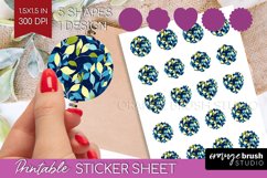 Eucalyptus Leaves Round Sticker - Bonanical Printable Sheet Product Image 1