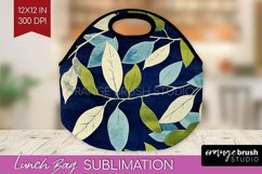 Eucalyptus Leaves Lunch Bag - Botanical Lunch Bug PNG Product Image 1
