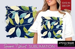 Eucalyptus Leaves Square Tshirt Background - Botanical PNG Product Image 1