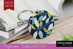 Eucalyptus Leaves Keychain PNG - Bonanical Keychain Product Image 1