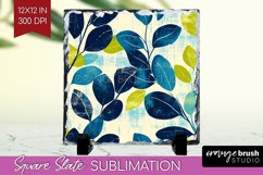 Eucalyptus Leaves Slate PNG - Botanical Square Slate Product Image 1