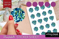 Eucalyptus Leaves Round Sticker - Bonanical Printable Sheet Product Image 1