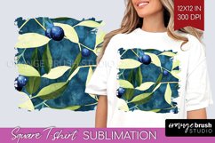 Eucalyptus Leaves Square Tshirt Background - Botanical PNG Product Image 1
