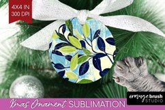 Eucalyptus Leaves Ornament PNG - Botanical PNG Sublimation Product Image 1