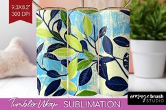 Eucalyptus Leaves Tumbler Wrap - Botanical Tumbler PNG Product Image 1