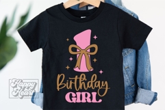 1st Birthday Girl SVG - One Bow First Birthday Girl PNG Product Image 3