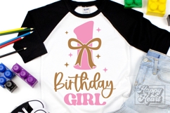 1st Birthday Girl SVG - One Bow First Birthday Girl PNG Product Image 4