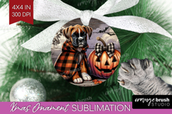 Boxer Dog Ornament PNG Halloween PNG Sublimation Product Image 1