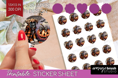 Boxer Dog Round Sticker Halloween Printable Sticker Sheet Product Image 1