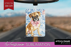 Boxer Dog Air Freshener PNG Blue Toile PNG Sublimation Product Image 1
