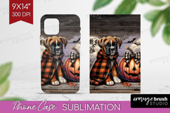 Boxer Dog Phone Case PNG Halloween Case PNG Sublimation Product Image 1