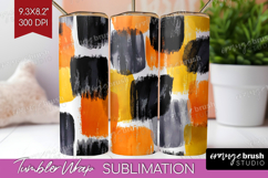Halloween Tumbler Wrap - Brush Stroke Tumbler PNG Product Image 1