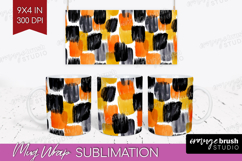 Halloween Mug Wrap - Brush Stroke Mug PNG Sublimation Product Image 1