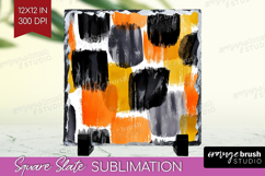 Halloween Slate PNG - Brush Stroke Square Slate Sublimation Product Image 1