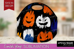 Halloween Lunch Bag - Brush Stroke Lunch Bug PNG Sublimation Product Image 1