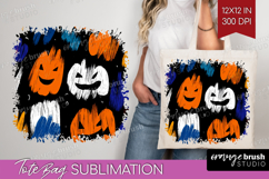 Halloween Tote Bag - Brush Stroke Tote Bag PNG Sublimation Product Image 1