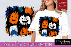 Halloween Square Tshirt Background - Brush Stroke PNG Product Image 1
