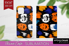 Halloween Phone Case PNG - Brush Stroke Case PNG Sublimation Product Image 1