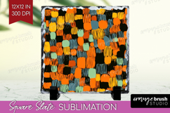 Halloween Slate PNG - Brush Stroke Square Slate Sublimation Product Image 1