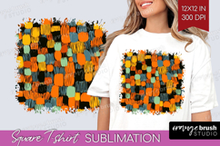 Halloween Square Tshirt Background - Brush Stroke PNG Product Image 1