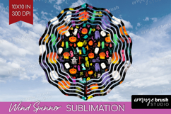 Halloween Wind Spinner Sublimation PNG - Brush Stroke Round Product Image 1
