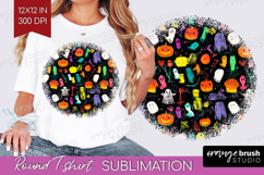 Halloween Round Tshirt Background - Brush Stroke PNG Product Image 1