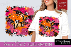 Halloween Square Tshirt Background - Brush Stroke PNG Product Image 1