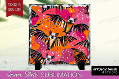 Halloween Slate PNG - Brush Stroke Square Slate Sublimation Product Image 1