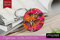 Halloween Keychain PNG - Brush Stroke Keychain Sublimation Product Image 1
