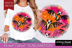 Halloween Round Tshirt Background - Brush Stroke PNG Product Image 1