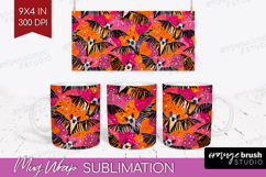 Halloween Mug Wrap - Brush Stroke Mug PNG Sublimation Product Image 1