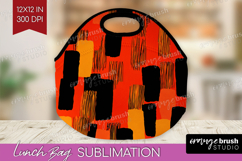 Halloween Lunch Bag - Brush Stroke Lunch Bug PNG Sublimation Product Image 1