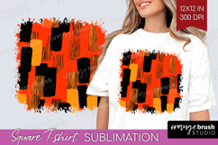 Halloween Square Tshirt Background - Brush Stroke PNG Product Image 1