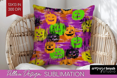 Halloween Pillow Sublimation - Brush Stroke Pillow Cover PNG Product Image 1
