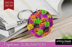 Halloween Keychain PNG - Brush Stroke Keychain Sublimation Product Image 1